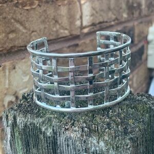 Sterling silver Mexico bracelet 925 basket weave bracelet Mexican silver